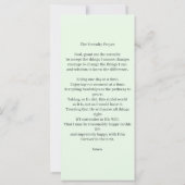 Green Funeral Memorial Prayer Bladwijzer Kaart (Achterkant)