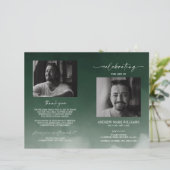 Green Funeral Order of Service Gevouwen Programma (Staand voorkant)