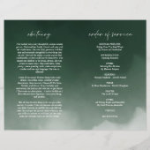 Green Funeral Order of Service Gevouwen Programma (Achterkant)