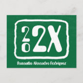 Green Funky Class Year Afstuderen Briefkaart (Voorkant)