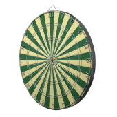 Green Funky Sun Rays Retro Stripes Dartbord (Voorkant Rechts)