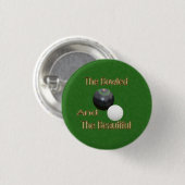Green Funny Bowled Beauful Lawn Bowls, Badge Ronde Button 3,2 Cm (Voorkant /achterkant)
