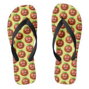 Green Funny Cartoon Tomato Pattern Teenslippers