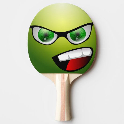 Green Funny Face Table Tennis Paddle Tafeltennisbatje (Voorkant)