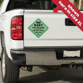 Green Funny Geen Baby aan boord Adult Attentie Bum Sticker