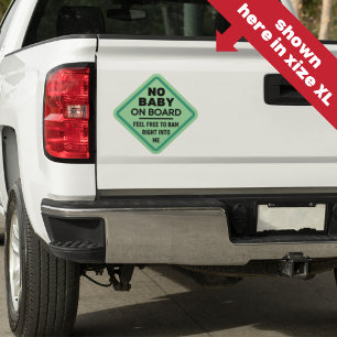 Green Funny Geen Baby aan boord Adult Attentie Bum Sticker