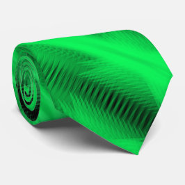 Green Futuristic Abstract Diagonal Pattern Art Stropdas