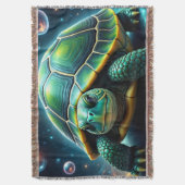 Green Galactic Zee Turtle Deken (Voorkant Verticaal)