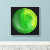 Green Galaxy Orb – Emerald Canvas Afdrukken (Insitu (Houten vloer))