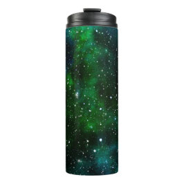 Green Galaxy Sterrennacht Thermal Tumbler Thermosbeker