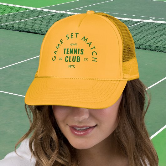 Green Game Set Match Après Tennis Club Yellow Trucker Pet