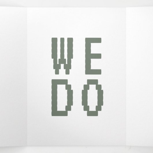 Green Gamer Formele minimale weddenschap die we do Drieluik Kaart (Binnenkant midden)