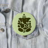 Green Ganesh Button (In situ)