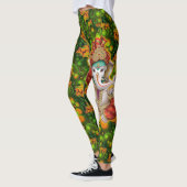 Green Ganesh God Hippie Boho Psychedelic Festival Leggings (Links)