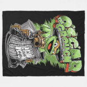 Green Garbage Monster Fleece Deken (Voorkant (Horizontaal))