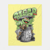 Green Garbage Monster Fleece Deken (Voorkant)