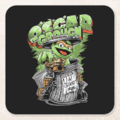 Green Garbage Monster Kartonnen Onderzetters (Voorkant)
