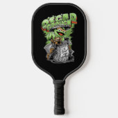 Green Garbage Monster Pickleball Paddle (Voorkant)