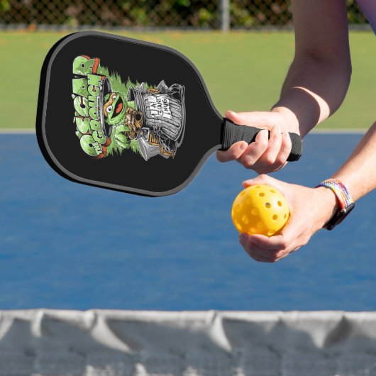 Green Garbage Monster Pickleball Paddle (Insitu)