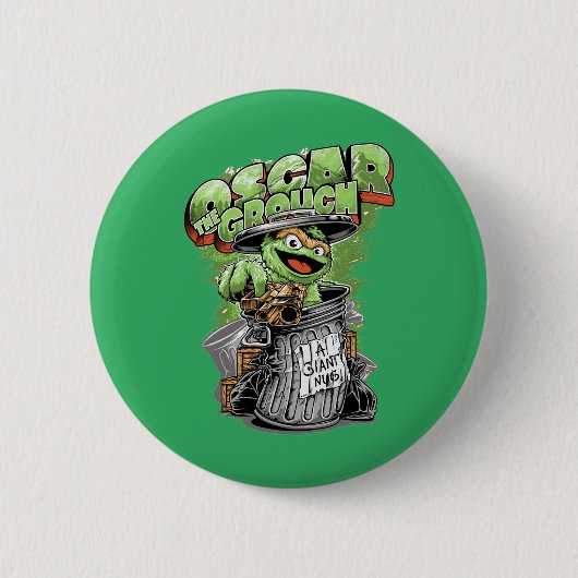 Green Garbage Monster Ronde Button 5,7 Cm (Voorkant)