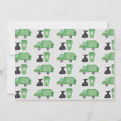 Green Garbage Truck Recyclen Boy Birthday Kaart (Achterkant)