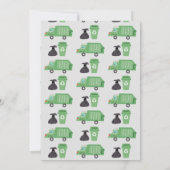 Green Garbage Truck Recyclen Boy Photo Birthday Kaart (Achterkant)