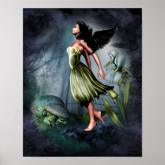 Green Garden Angel Poster (Voorkant)