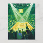 Green Garden Boston Basketbal Waterverf Briefkaart (Voorkant)