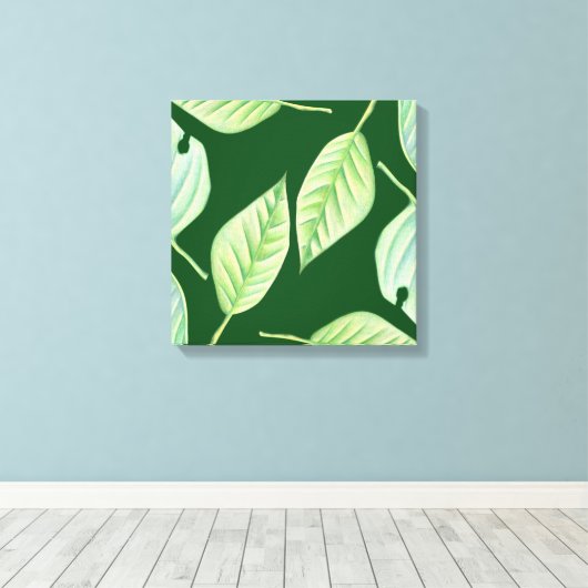 Green Garden Botanical Canvas Afdruk (Insitu (Houten vloer))