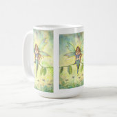 Green Garden Fairy beroemd gemaakt door Molly Harr Koffiemok (Voorkant links)