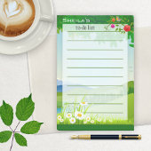 Green Garden Floral To Do List Post-it® Notes