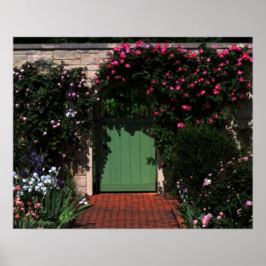 Green Garden Gate Poster (Voorkant)