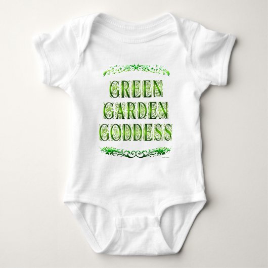 Green Garden Goddess Gezegde Romper (Voorkant)