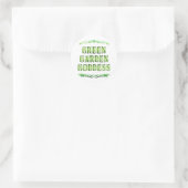 Green Garden Goddess Gezegde Ronde Sticker (Tas)