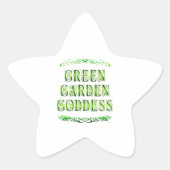 Green Garden Goddess Gezegde Ster Sticker (Voorkant)