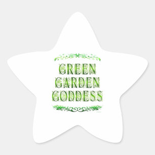 Green Garden Goddess Gezegde Ster Sticker