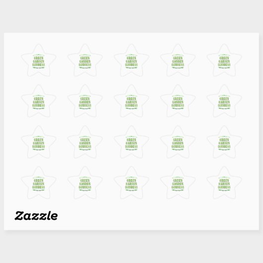 Green Garden Goddess Gezegde Ster Sticker (Vel)