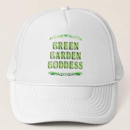 Green Garden Goddess Gezegde Trucker Pet (Voorkant)