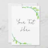 Green Garden Invitation Kaart (Voorkant)