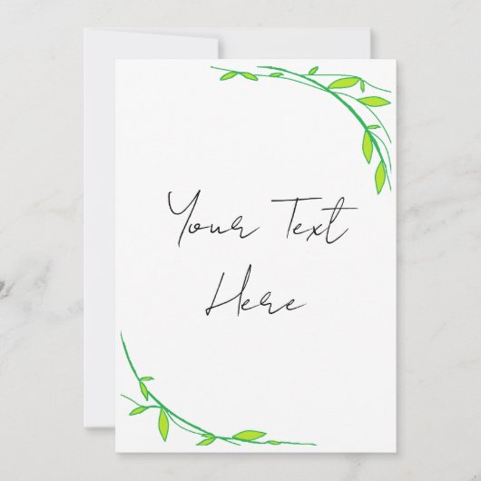 Green Garden Invitation Kaart (Voorkant)