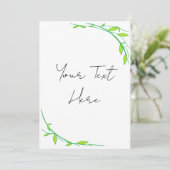 Green Garden Invitation Kaart (Staand voorkant)