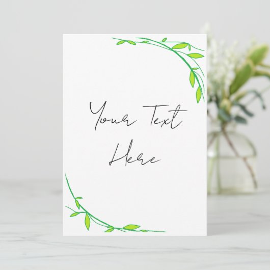 Green Garden Invitation Kaart (Staand voorkant)