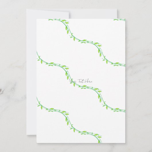 Green Garden Invitation Kaart (Achterkant)