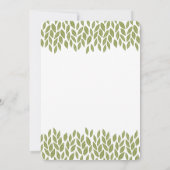 Green Garden Leaves Wedding Uitnodiging (Achterkant)