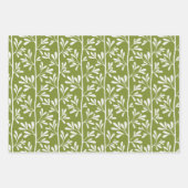 Green Garden Stems Bright Minimal Botanical Inpakpapier Vel (Voorkant 3)