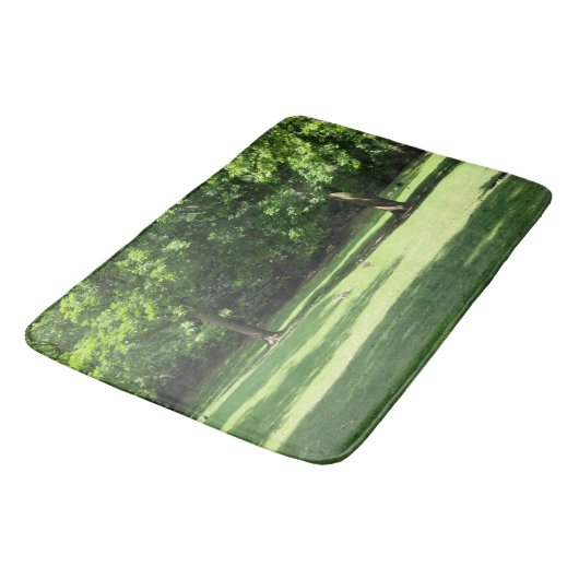 Green Garden Trees Bath Mat (Gekanteld)