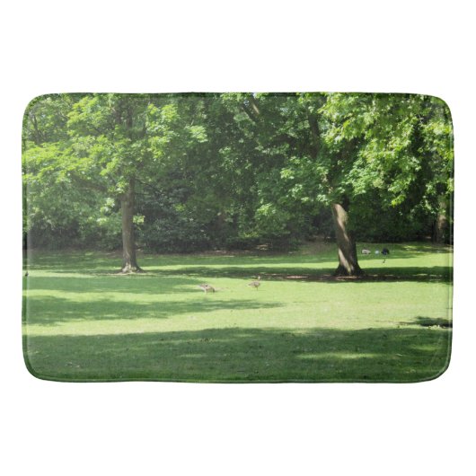 Green Garden Trees Bath Mat (Voorkant)