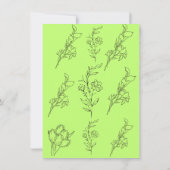 Green Garden wedding invitation Kaart (Achterkant)