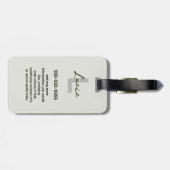 Green Gardener Minimalist Haakprei Naam Bagagelabel (Achterkant horizontaal)