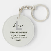 Green Gardener Minimalist Haakprei Naam Sleutelhanger (Achterkant)